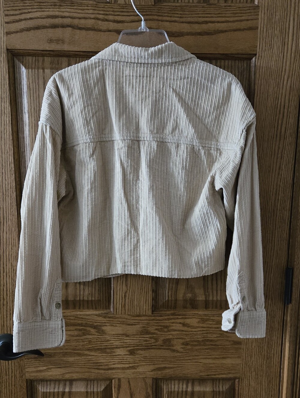 American Eagle Outfitters Beige Corduroy Button-Up Jacket - Picture 4 of 7